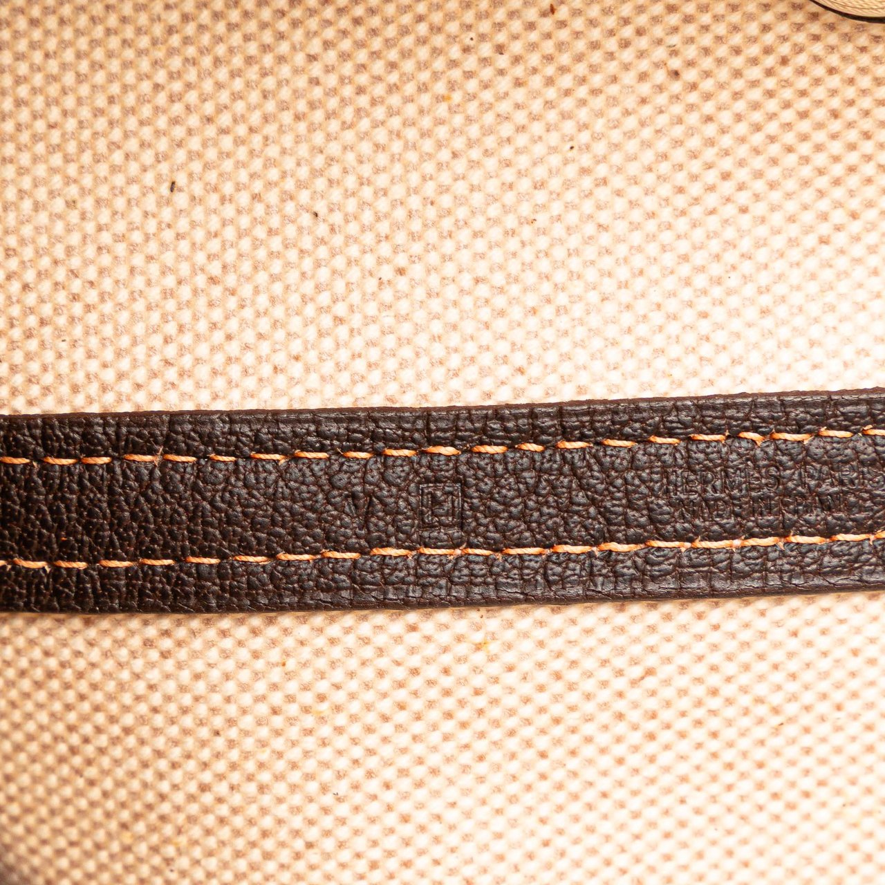 Hermès Toile and Buffalo Leather Garden File 37 Bruin