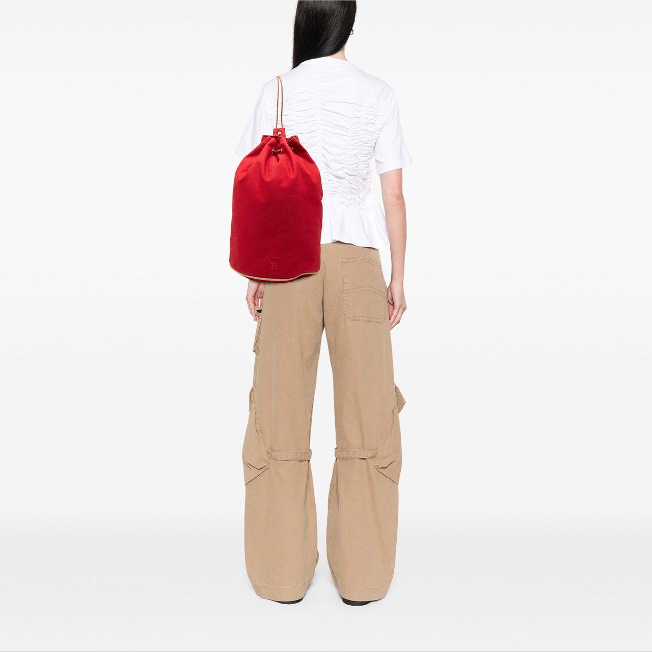 Hermès Toile Polochon Mimile Rood