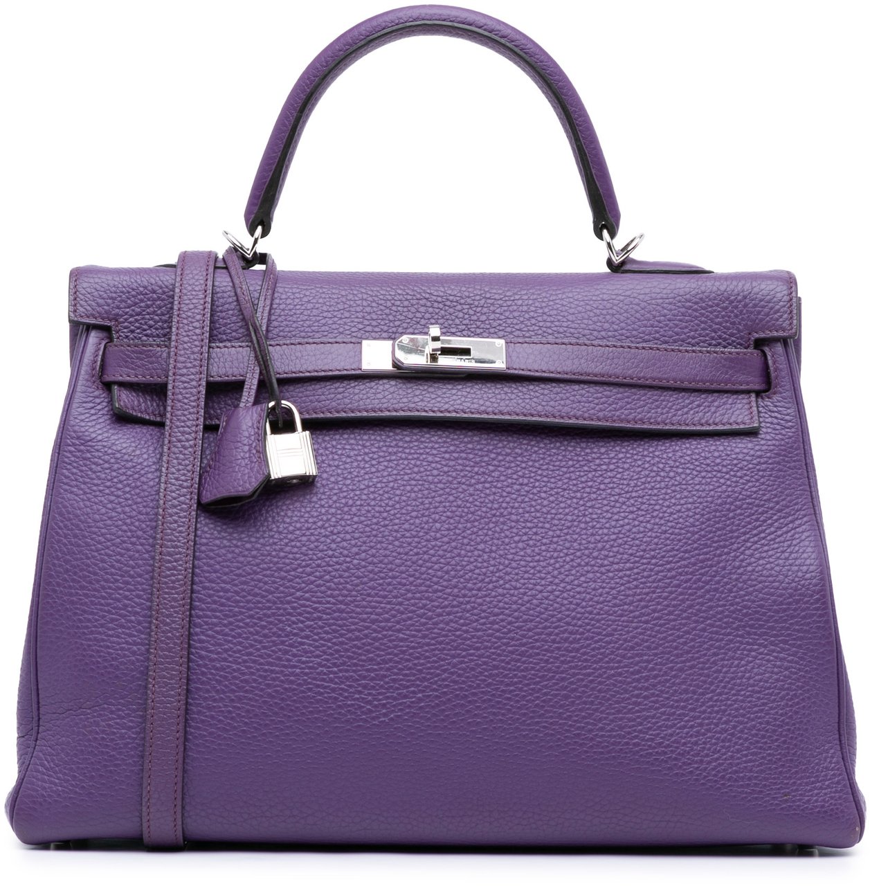 Hermès Togo Kelly II Retourne 35 Paars