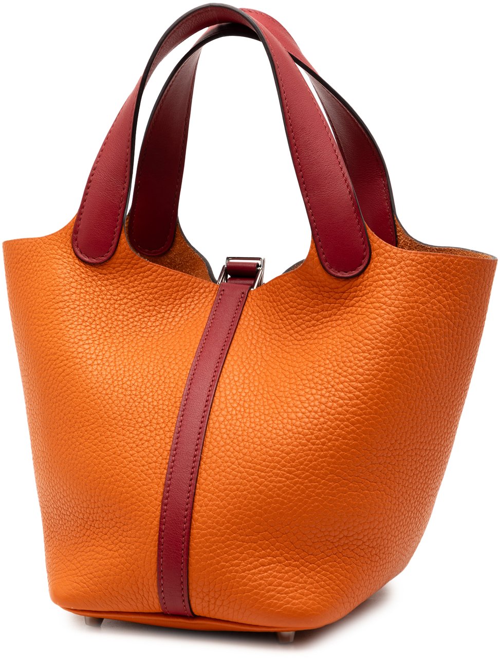 Hermès Bicolor Clemence and Swift Picotin Lock 18 Oranje