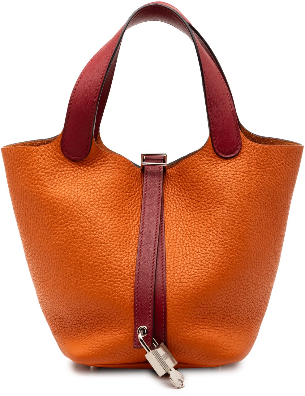 Hermès Bicolor Clemence and Swift Picotin Lock 18 Oranje