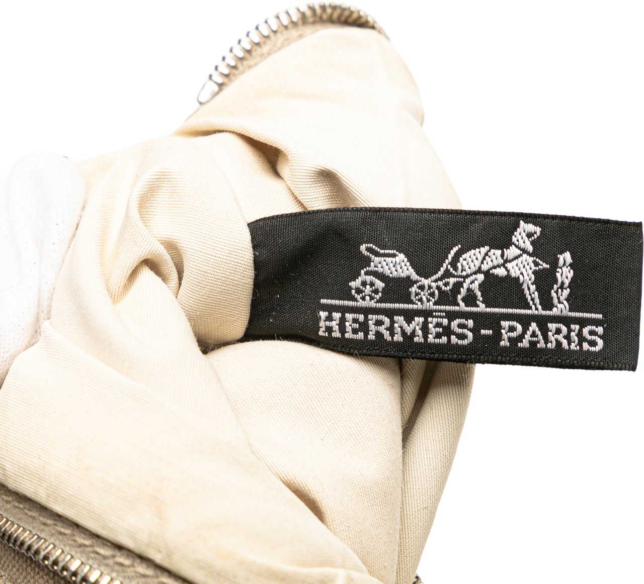 Hermès Mini Canvas Bolide Case Bruin