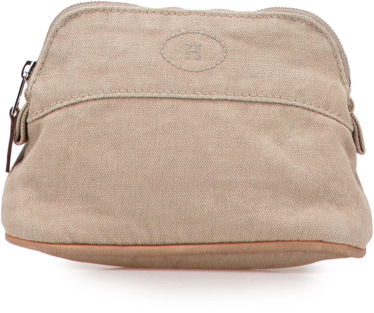 Hermès Mini Canvas Bolide Case Bruin