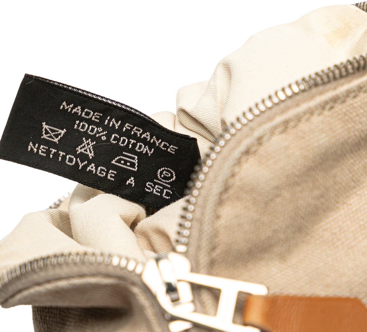 Hermès Mini Canvas Bolide Case Bruin