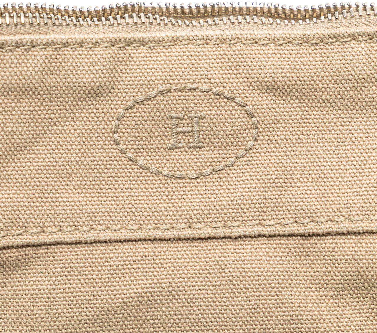 Hermès Mini Canvas Bolide Case Bruin