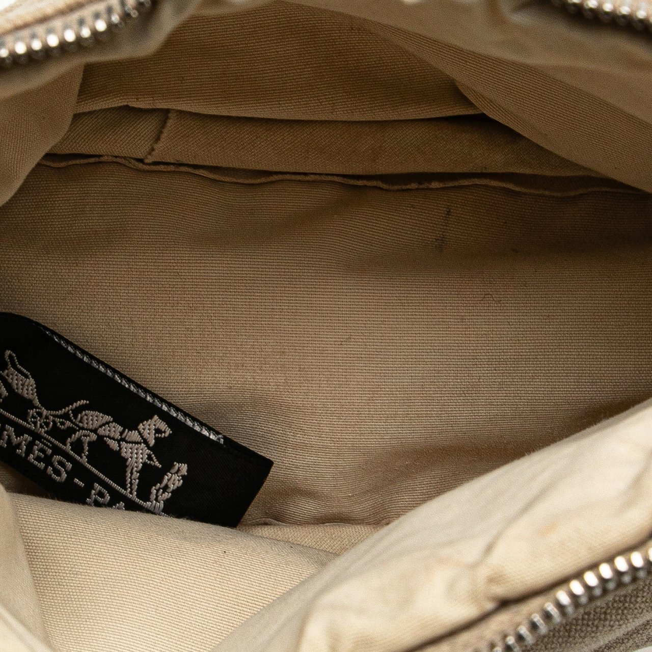 Hermès Mini Canvas Bolide Case Bruin