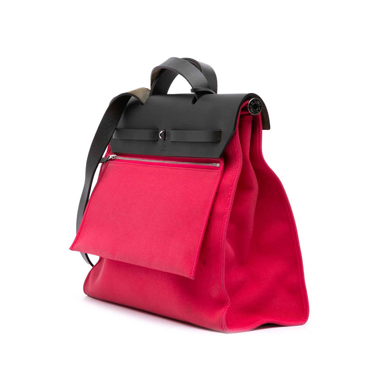 Hermès Toile Herbag Zip 39 Roze