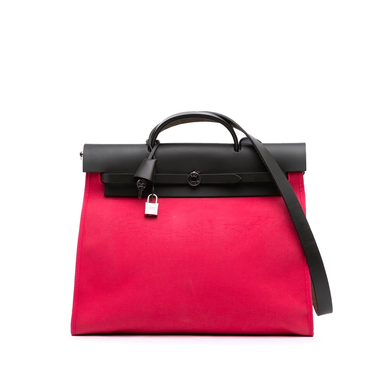 Hermès Toile Herbag Zip 39 Roze