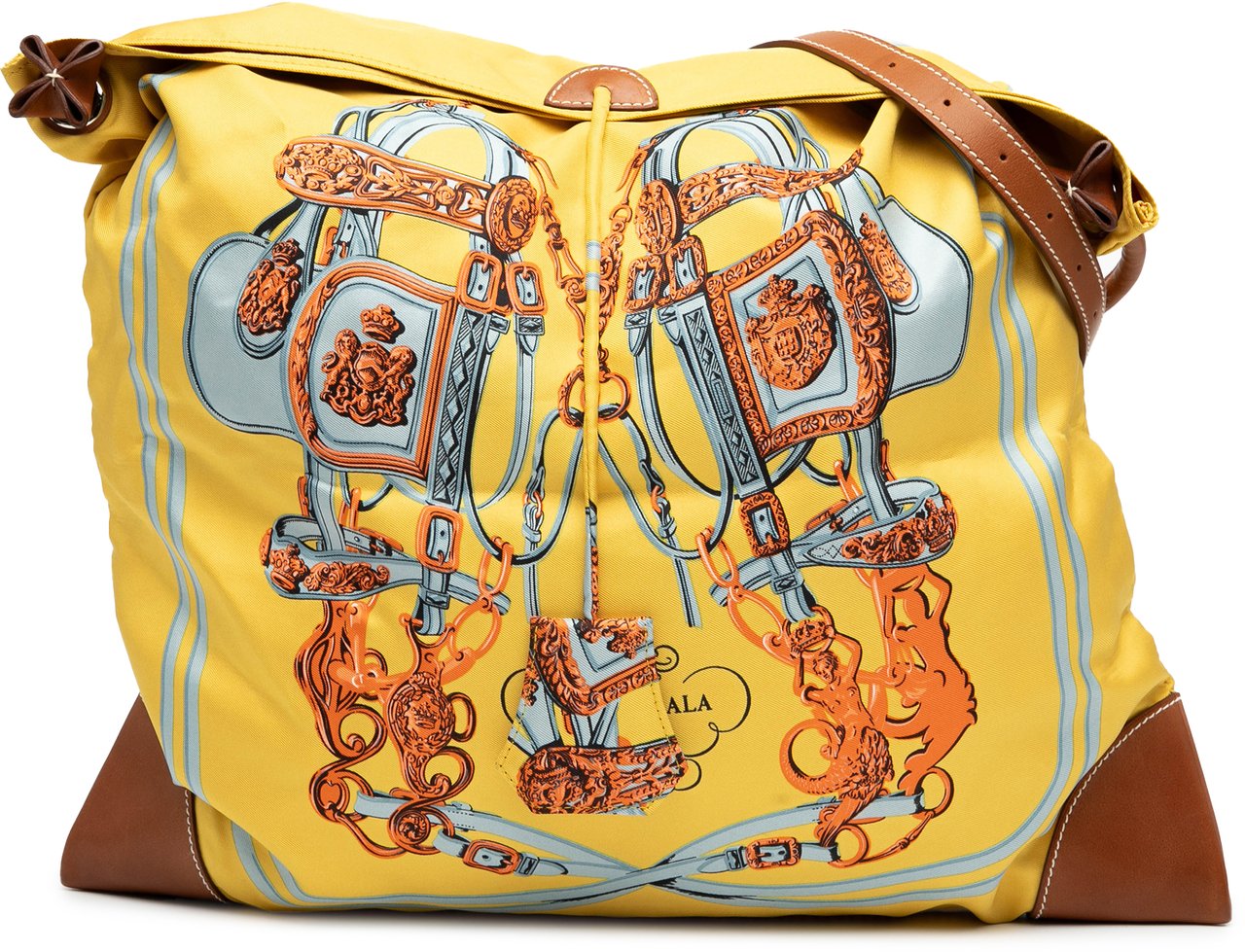 Hermès Silk and Barenia Brides de Gala Silky City 38 Geel