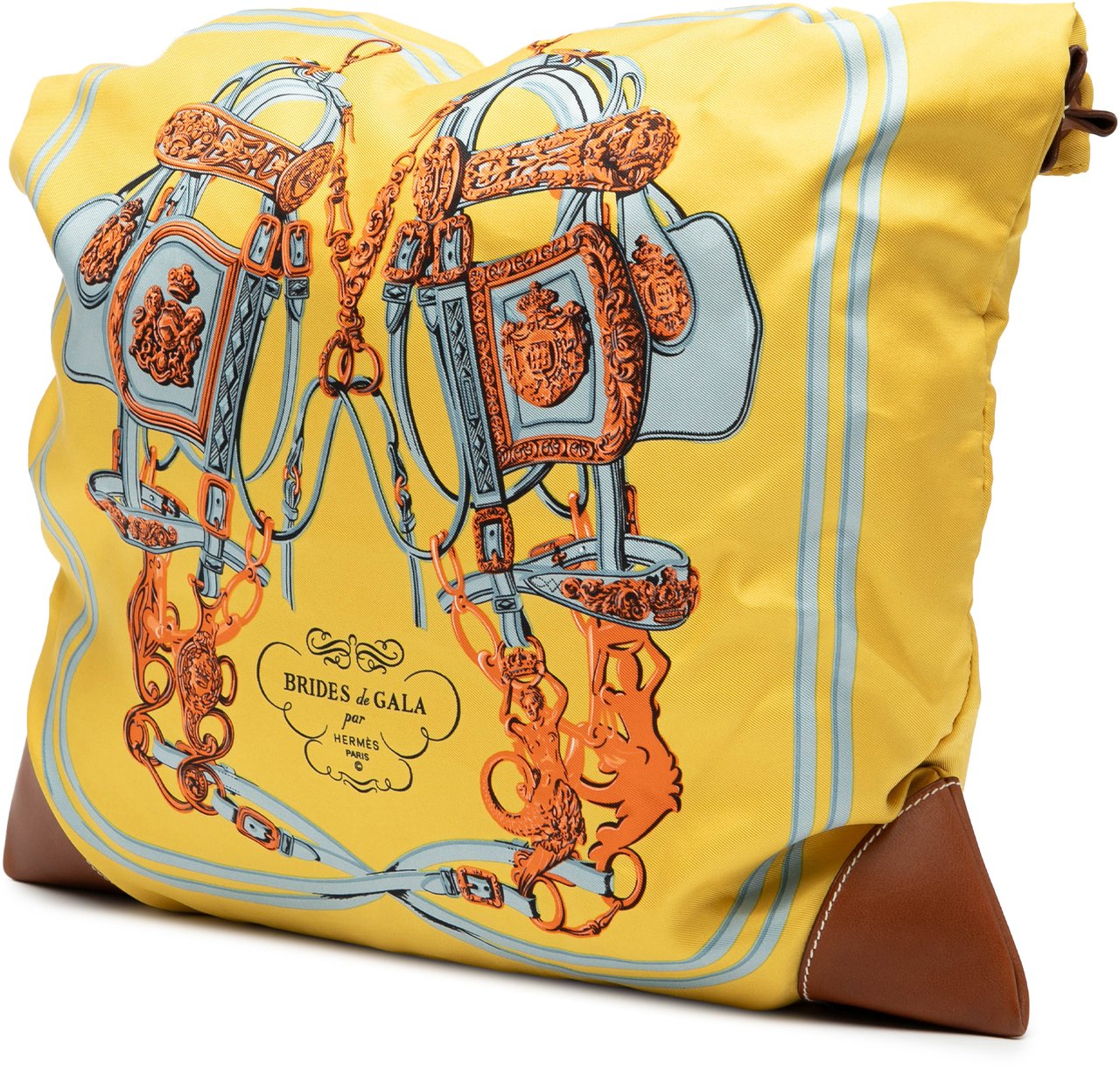 Hermès Silk and Barenia Brides de Gala Silky City 38 Geel