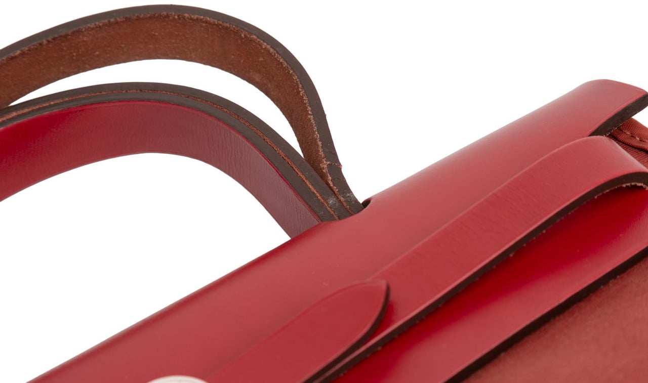 Hermès Toile Herbag Zip Retourne Verso 31 Rood