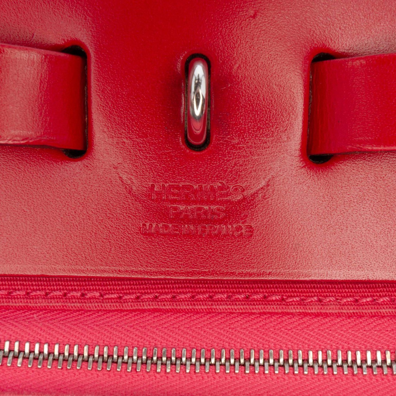 Hermès Toile Herbag Zip Retourne Verso 31 Rood