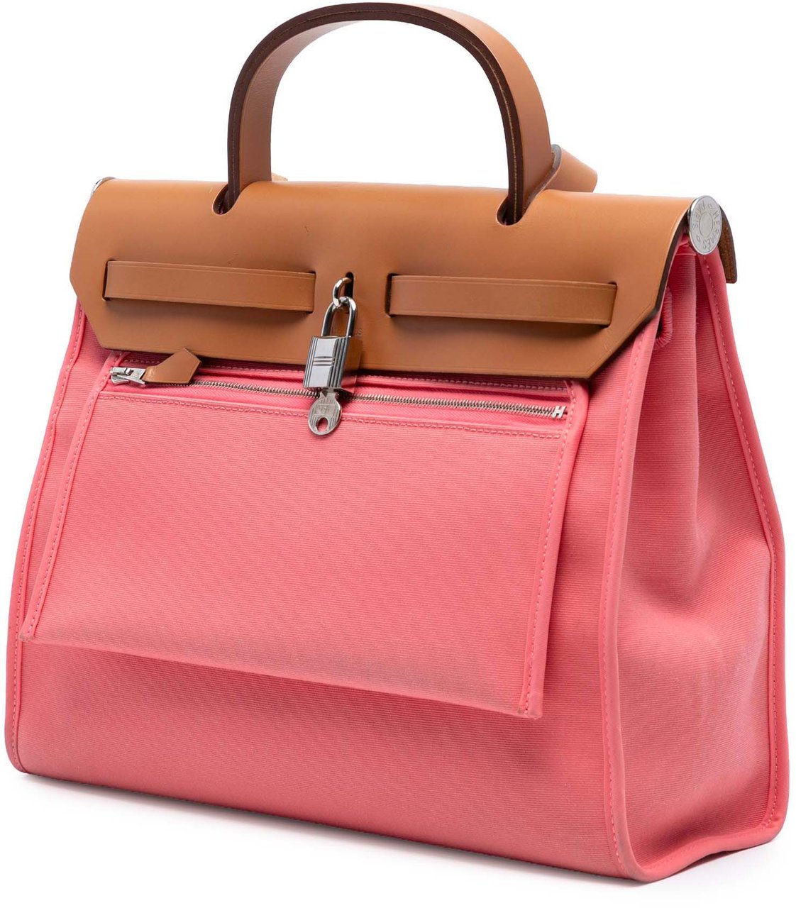 Hermès Toile Herbag Zip 31 Roze