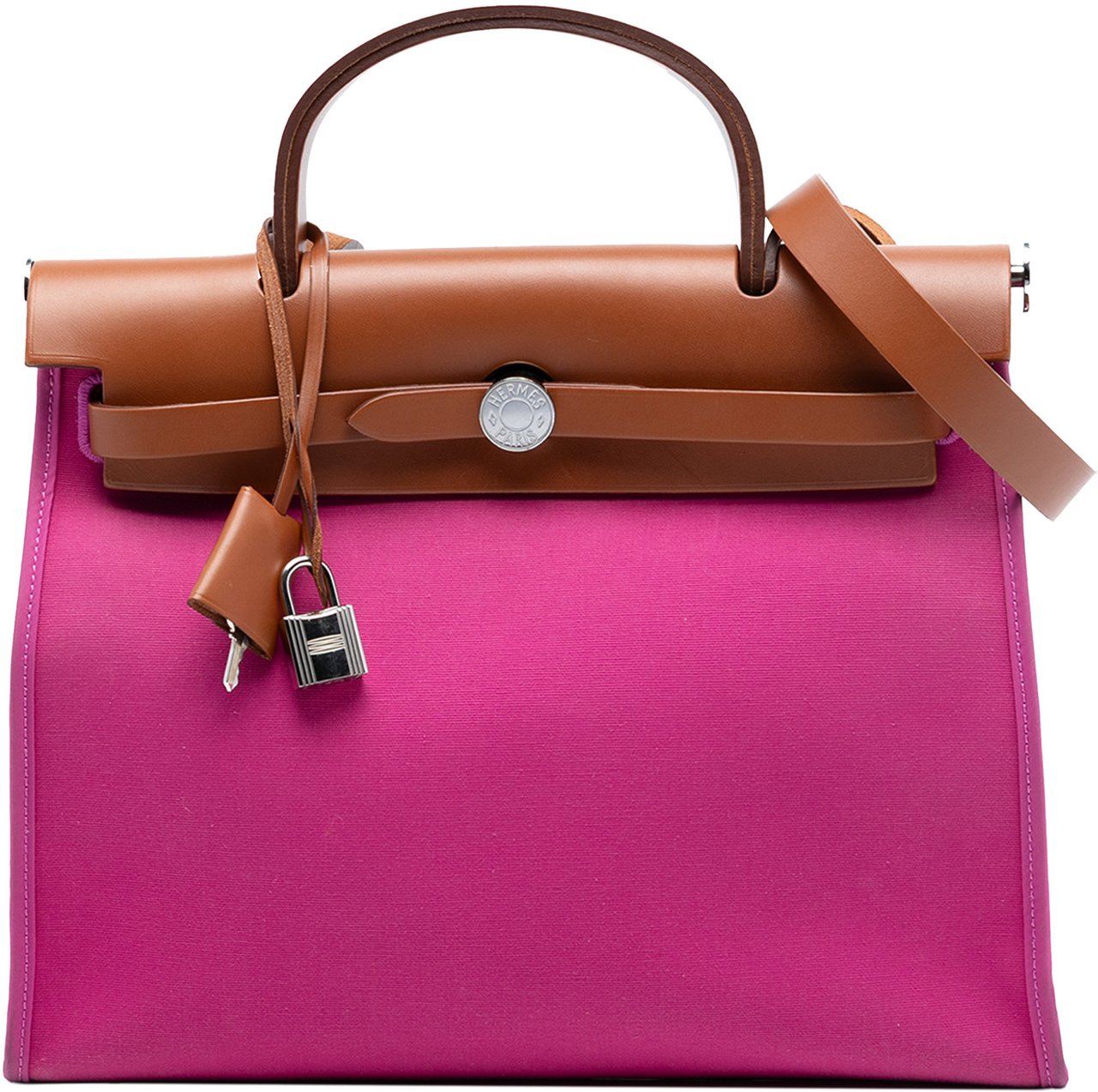 Hermès Toile Herbag Zip 31 Roze