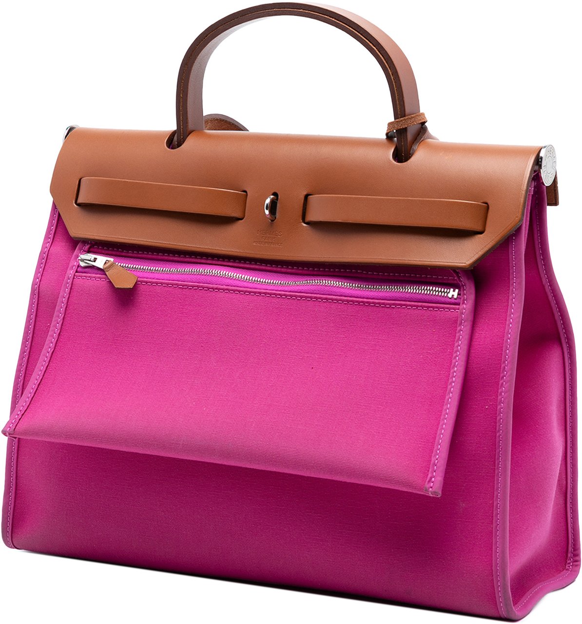 Hermès Toile Herbag Zip 31 Roze