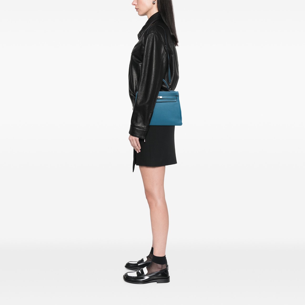 Hermès Togo Kelly II Retourne 32 Blauw