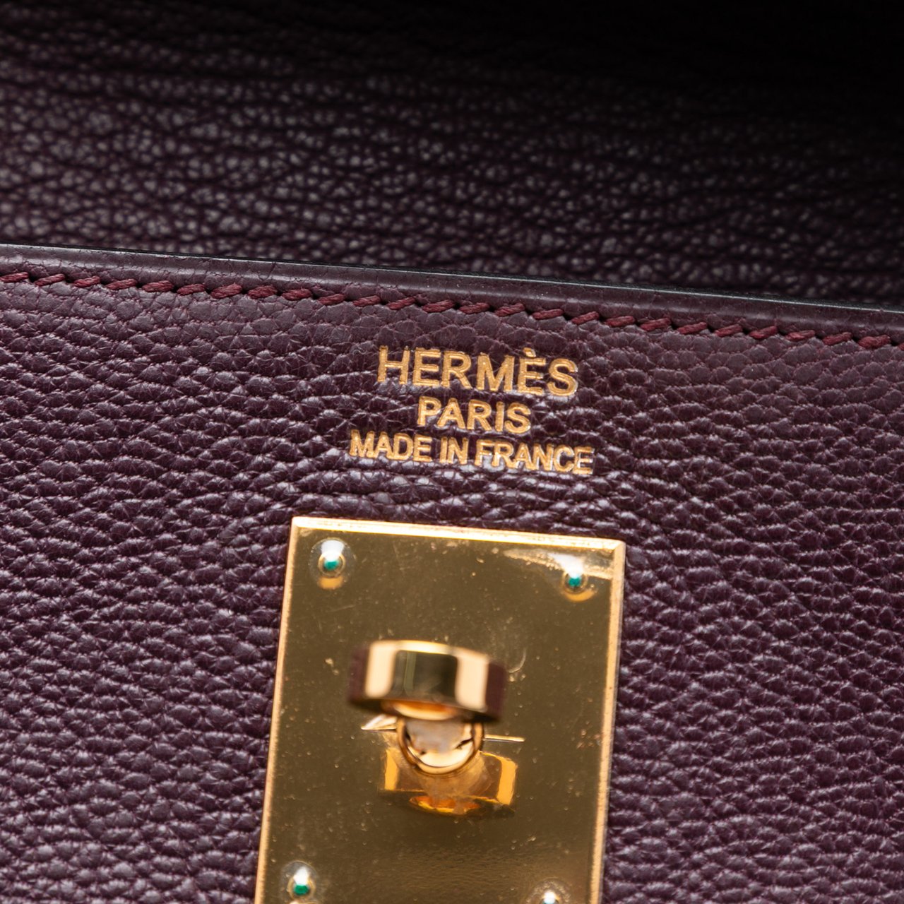 Hermès Chevre Mysore Kelly II Retourne 35 Paars