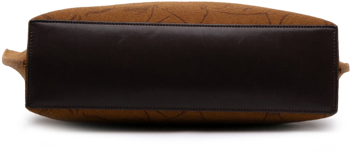 Hermès Printed Felt Carrimi Tote MM Bruin