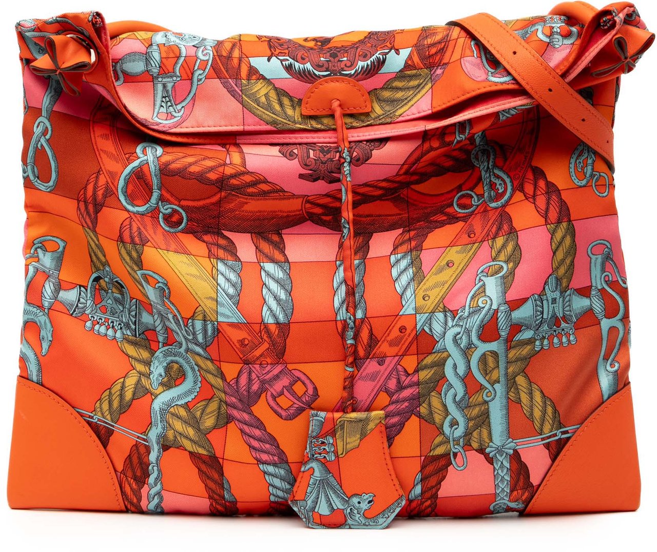 Hermès Silk and Barenia Della Cavalleria Silky City 33 Oranje