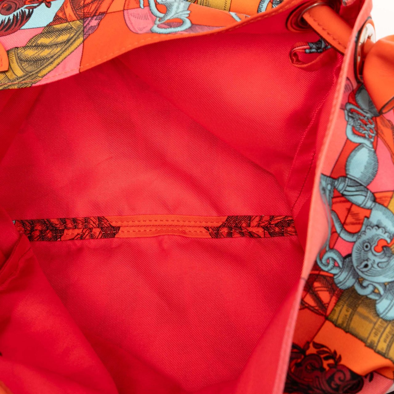 Hermès Silk and Barenia Della Cavalleria Silky City 33 Oranje