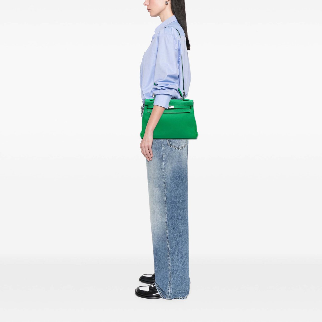 Hermès Togo Kelly II Retourne 32 Groen