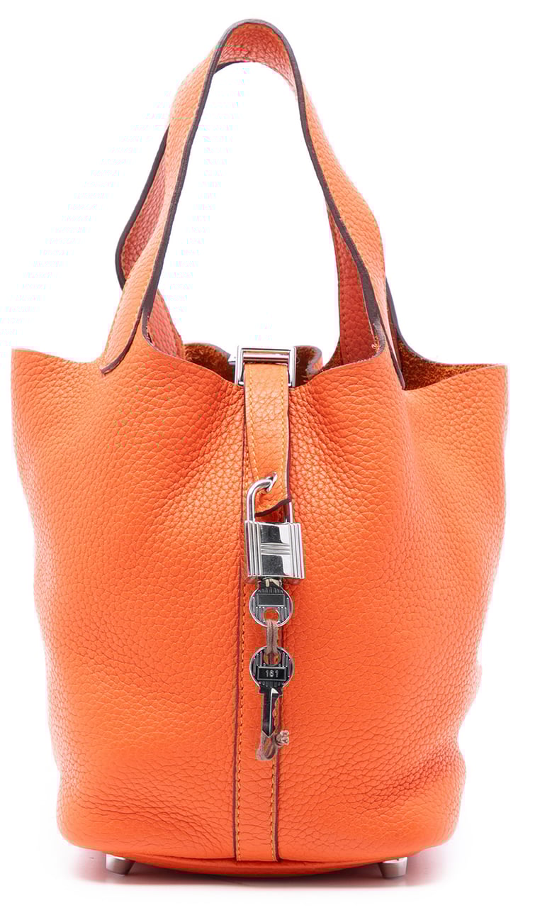Hermès Clemence Picotin Lock 18 Oranje
