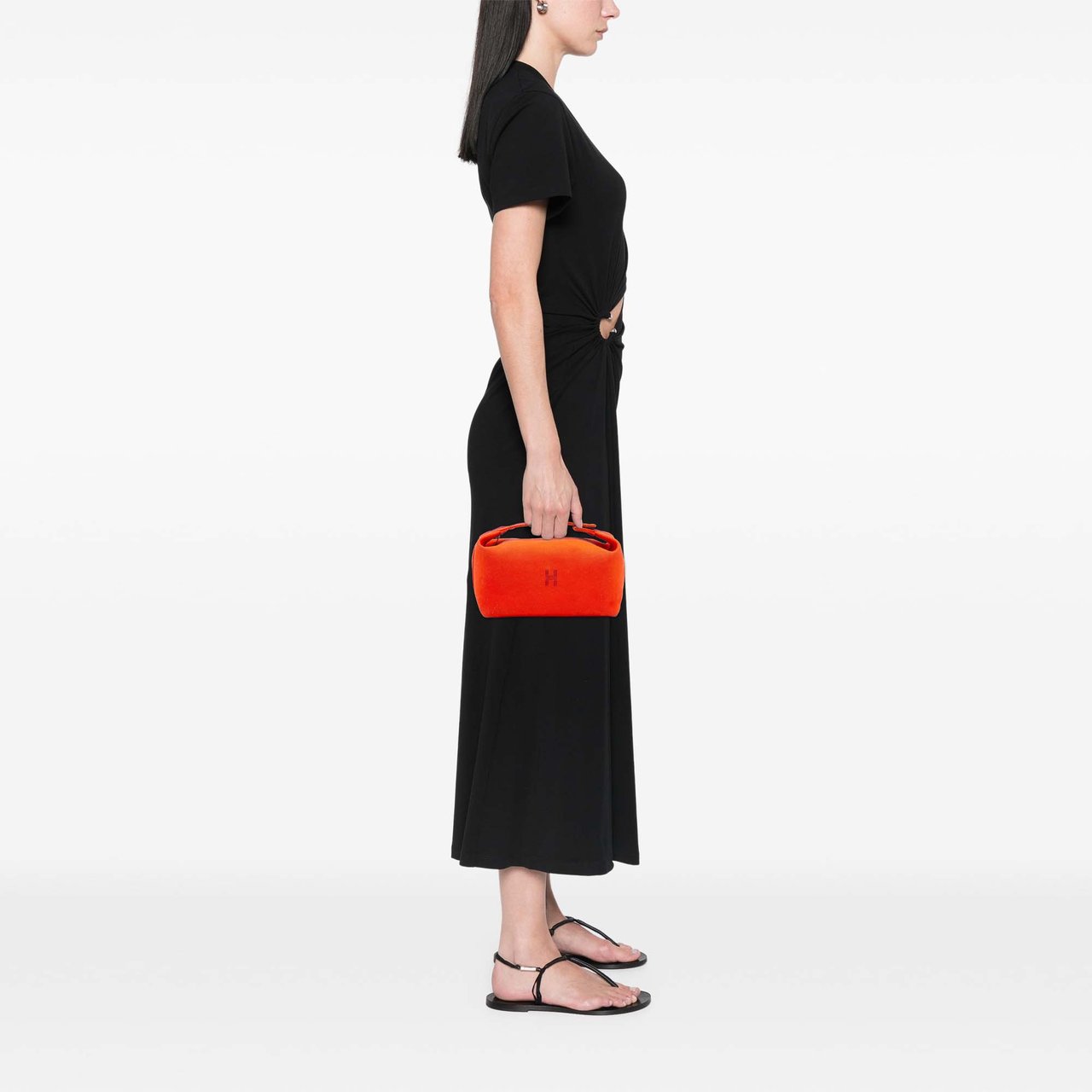 Hermès Large Toile Bride A Brac Case Oranje