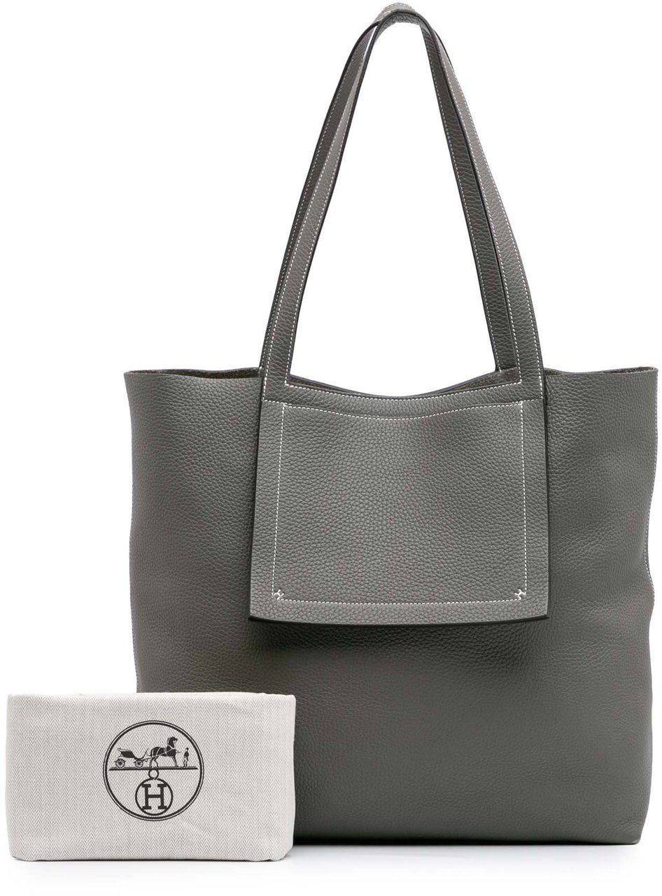 Hermès Taurillon Clemence Cabasellier 46 Grijs