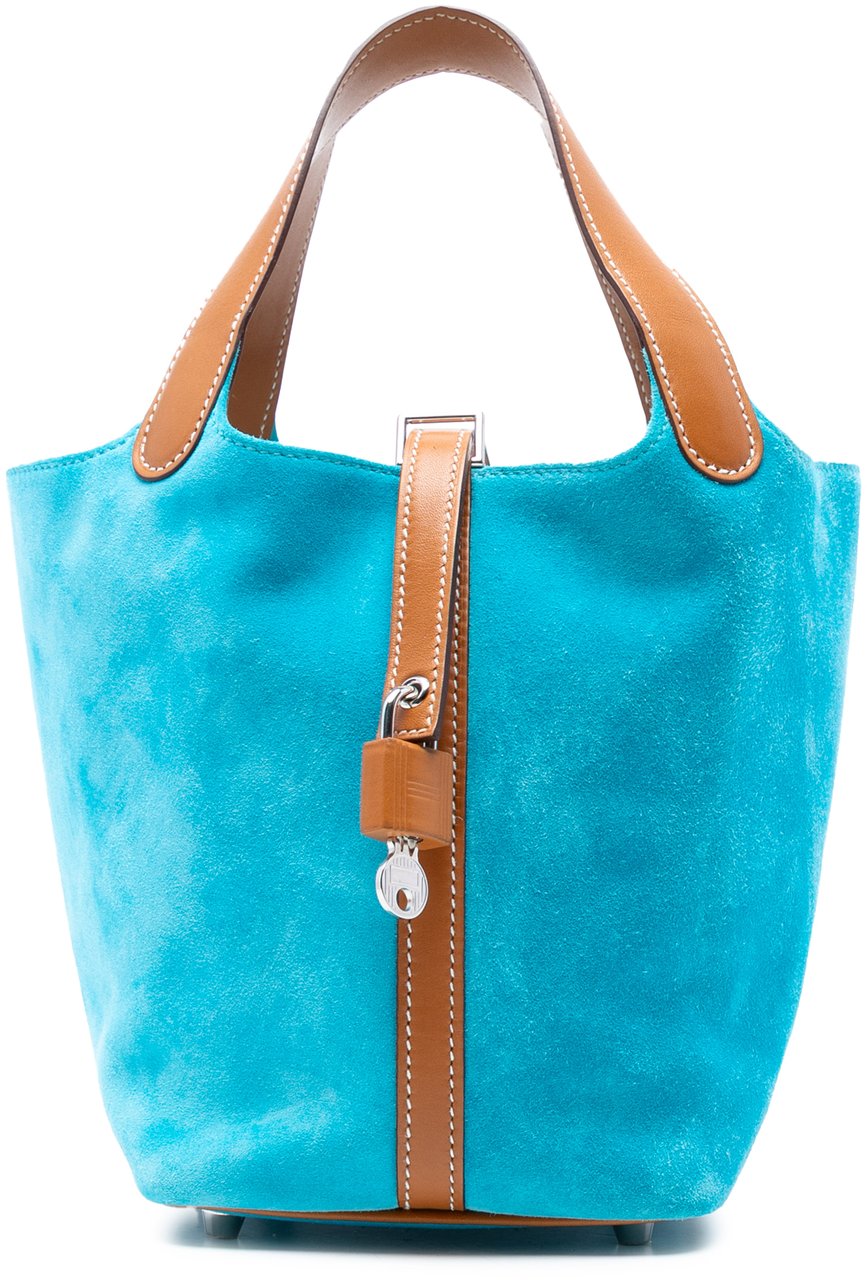 Hermès Doblis and Butler Picotin Lock 18 Blauw