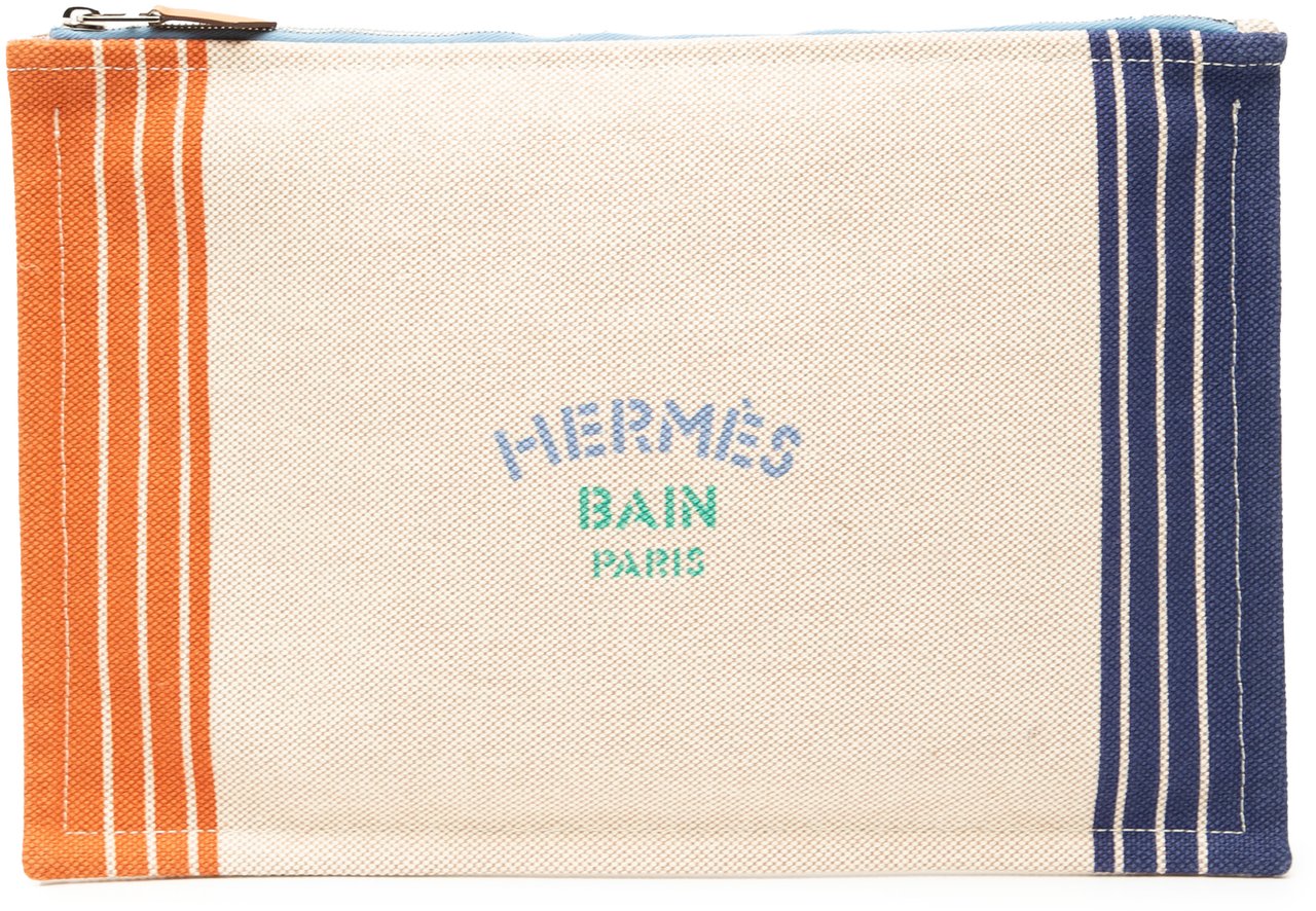Hermès Large H Canvas Maillon Marin case Bruin