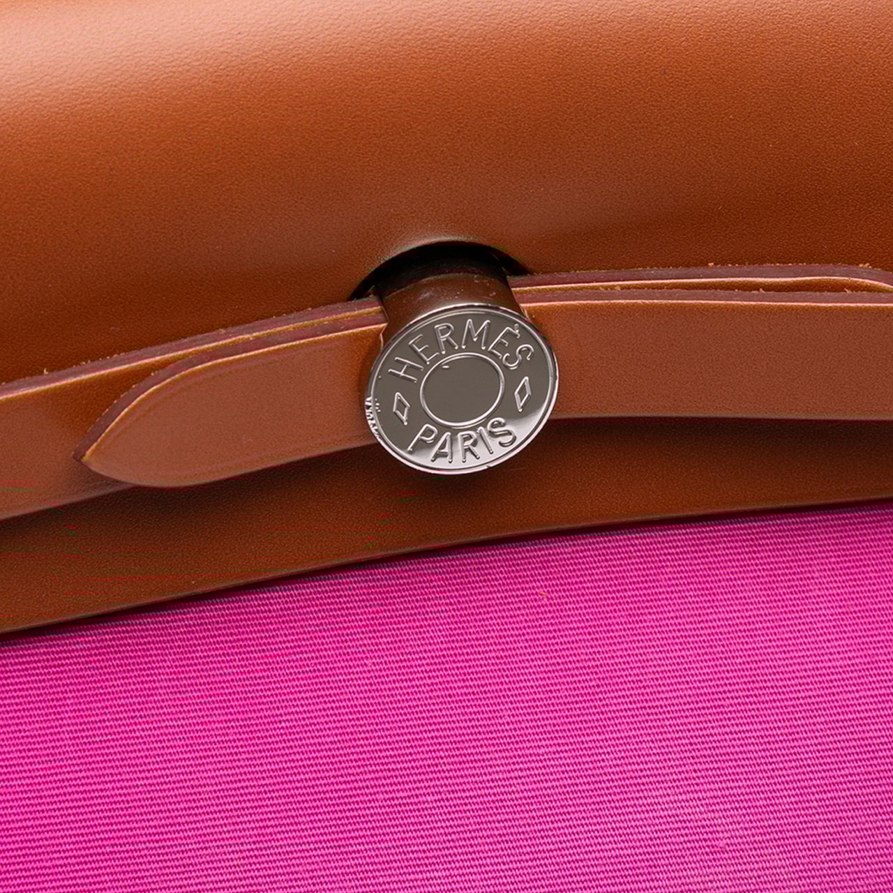 Hermès Toile Herbag Zip 31 Roze