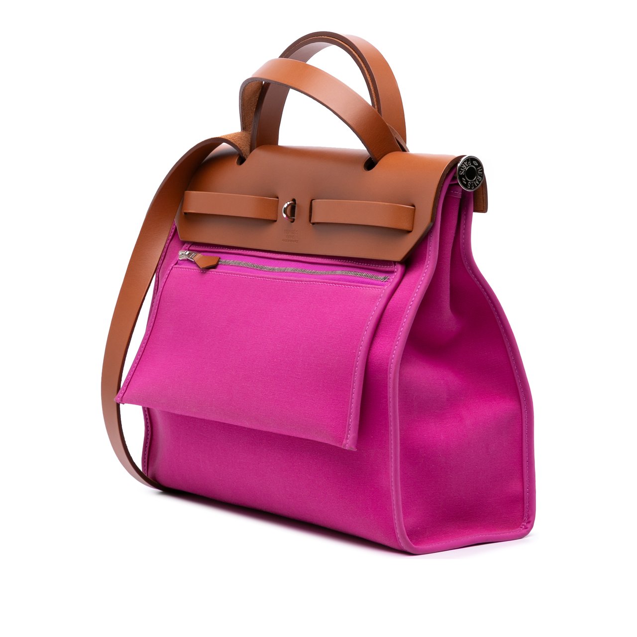 Hermès Toile Herbag Zip 31 Roze