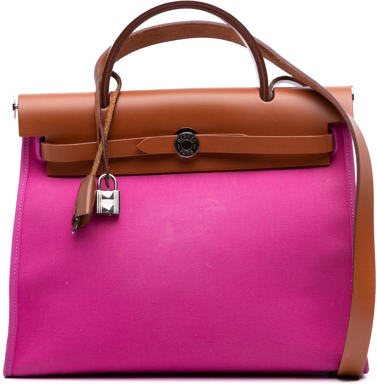 Hermès Toile Herbag Zip 31 Roze