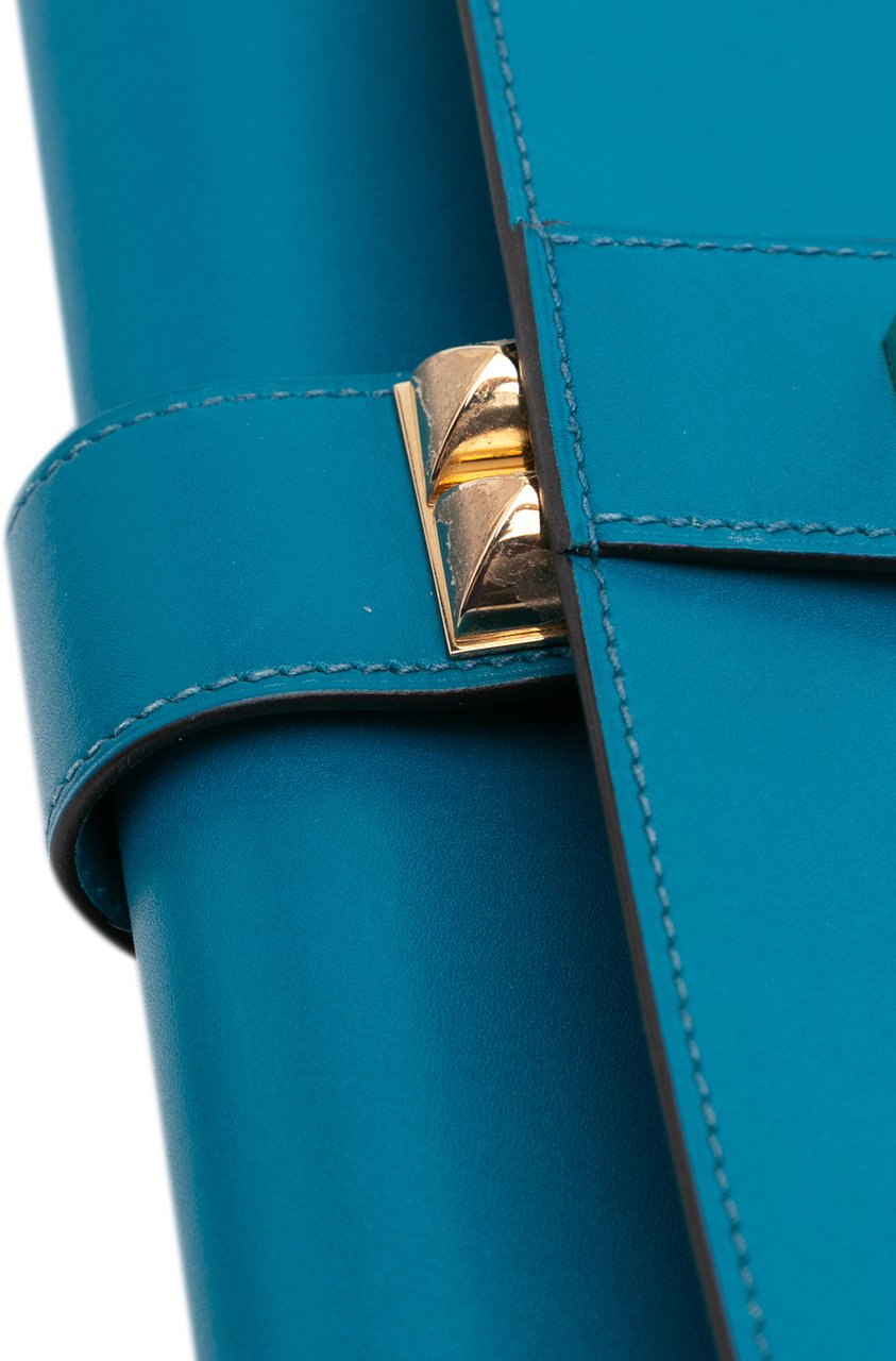 Hermès Tadelakt Medor Clutch 23 Blauw