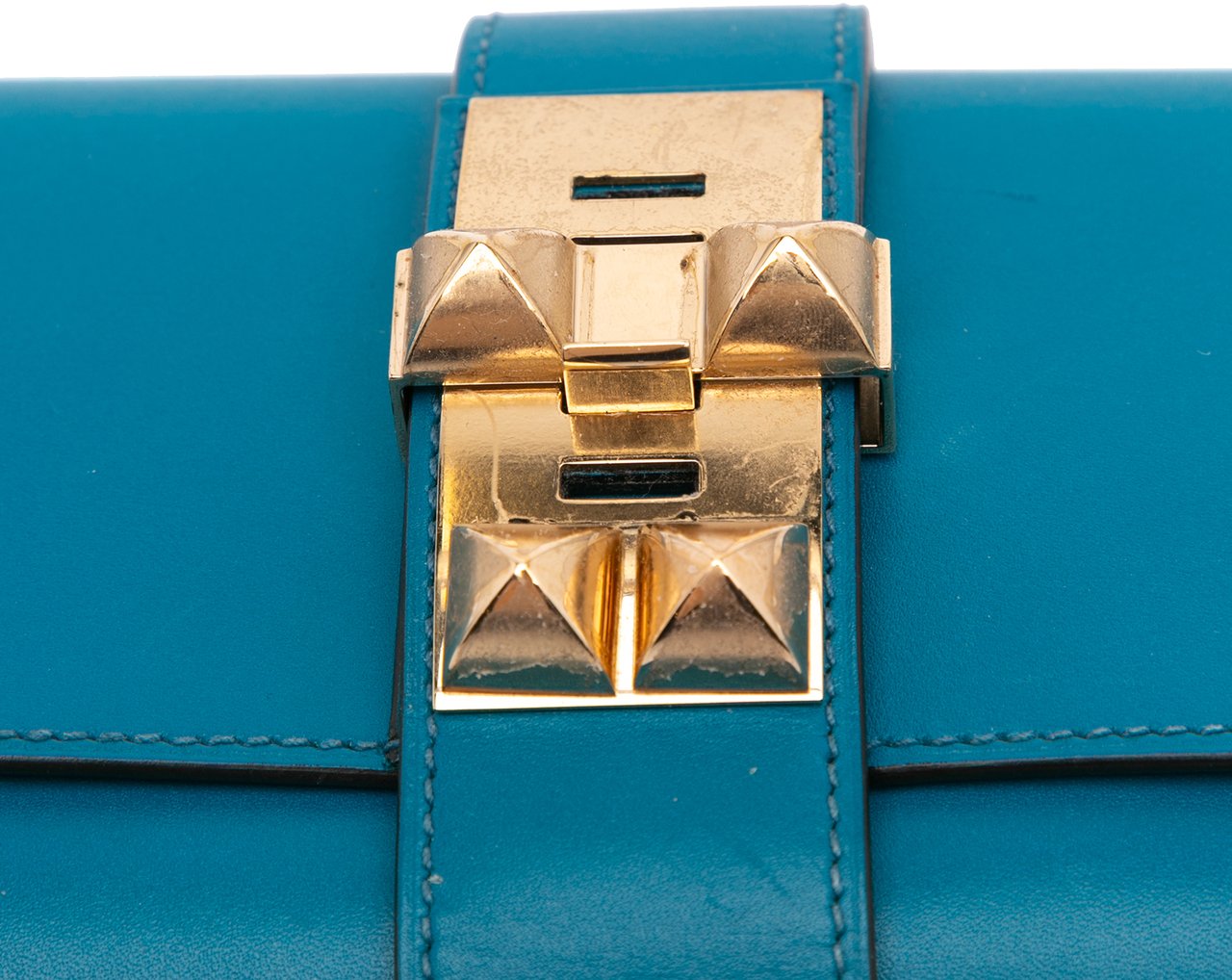 Hermès Tadelakt Medor Clutch 23 Blauw