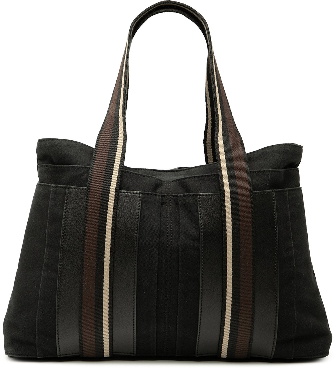 Hermès Canvas Sac Troca Horizontal MM Zwart
