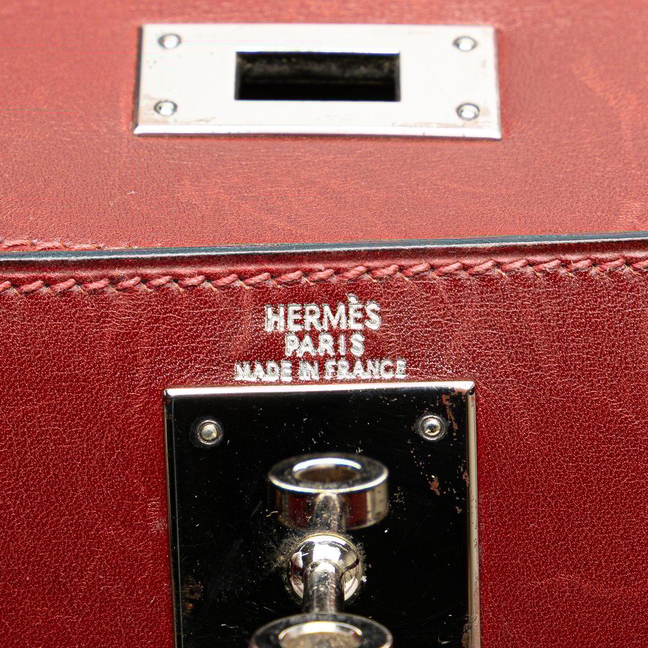 Hermès Box Calf Kelly II Sellier 28 Rood