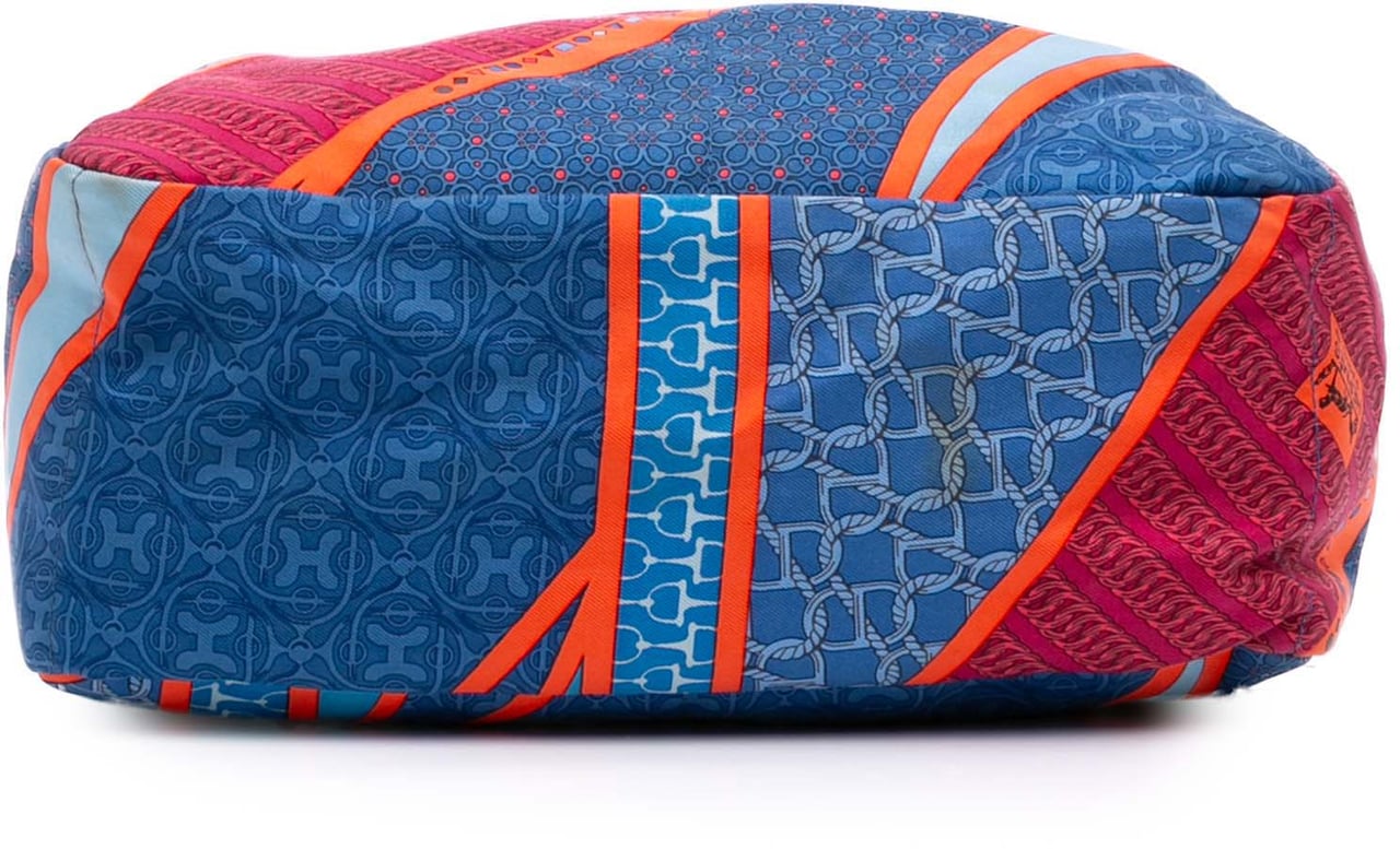 Hermès Silk Carre en Cravates Fourbi 25 Bag Insert Pouch Blauw