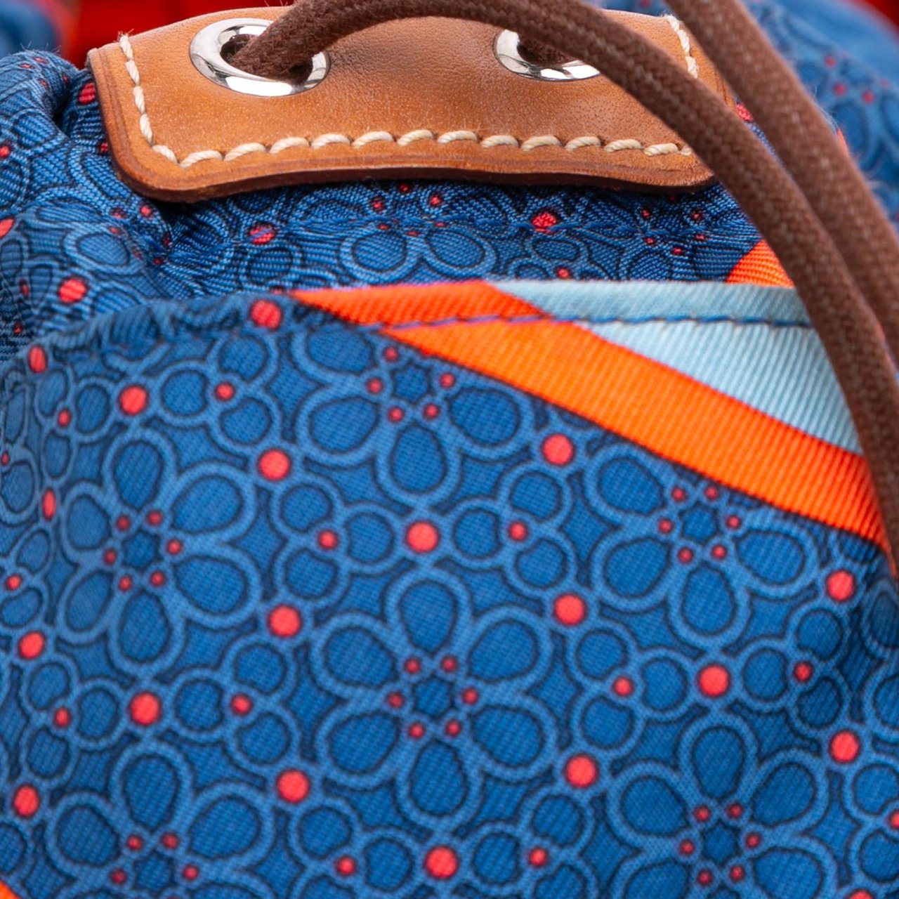 Hermès Silk Carre en Cravates Fourbi 25 Bag Insert Pouch Blauw