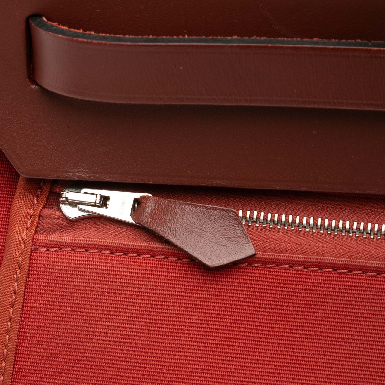 Hermès Toile Herbag Zip 39 Rood