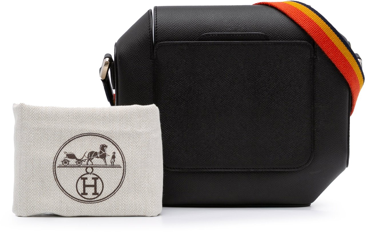 Hermès Epsom Octogone 23 Zwart