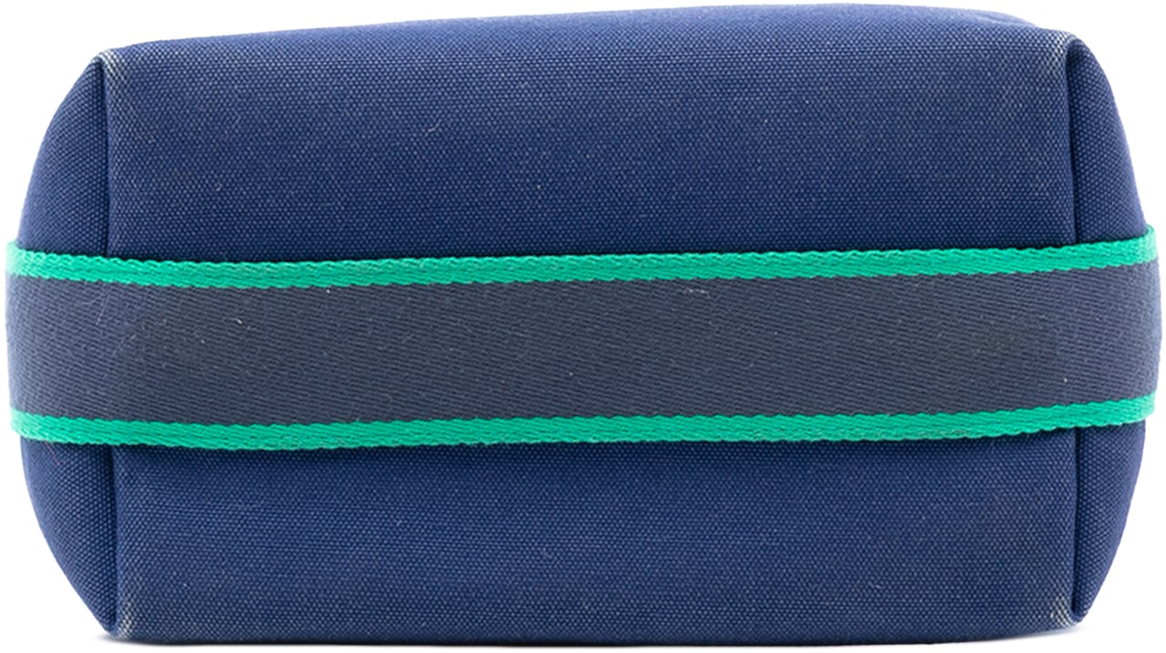 Hermès Small Toile Bride A Brac Case Blauw