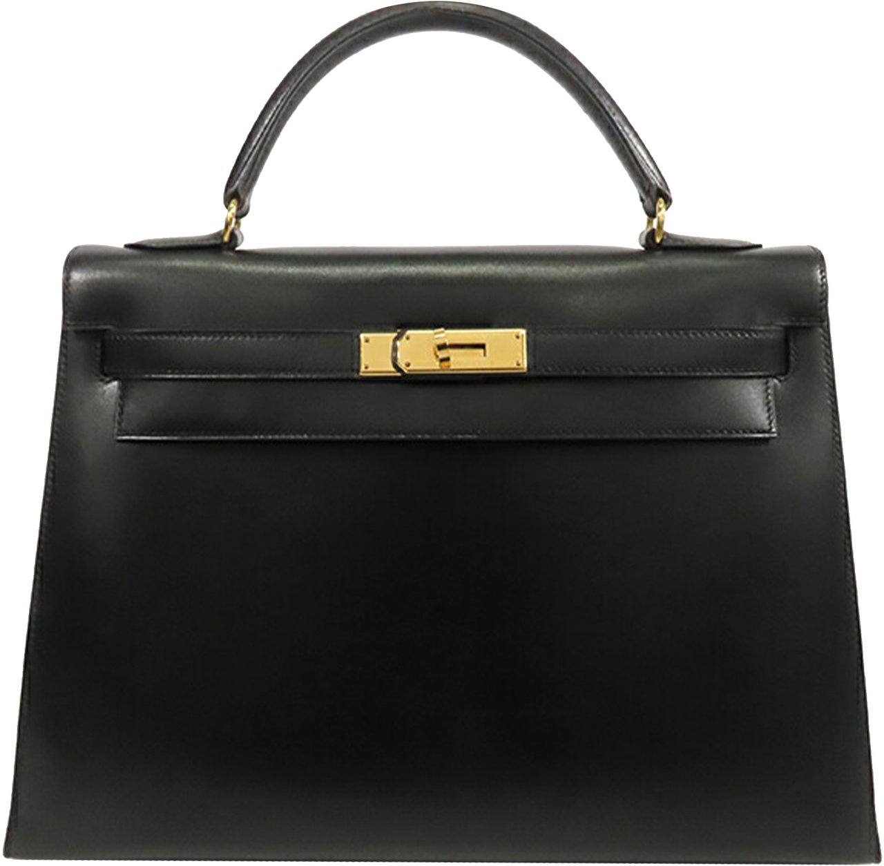 Hermès Box Calf Kelly Sellier 32 Zwart