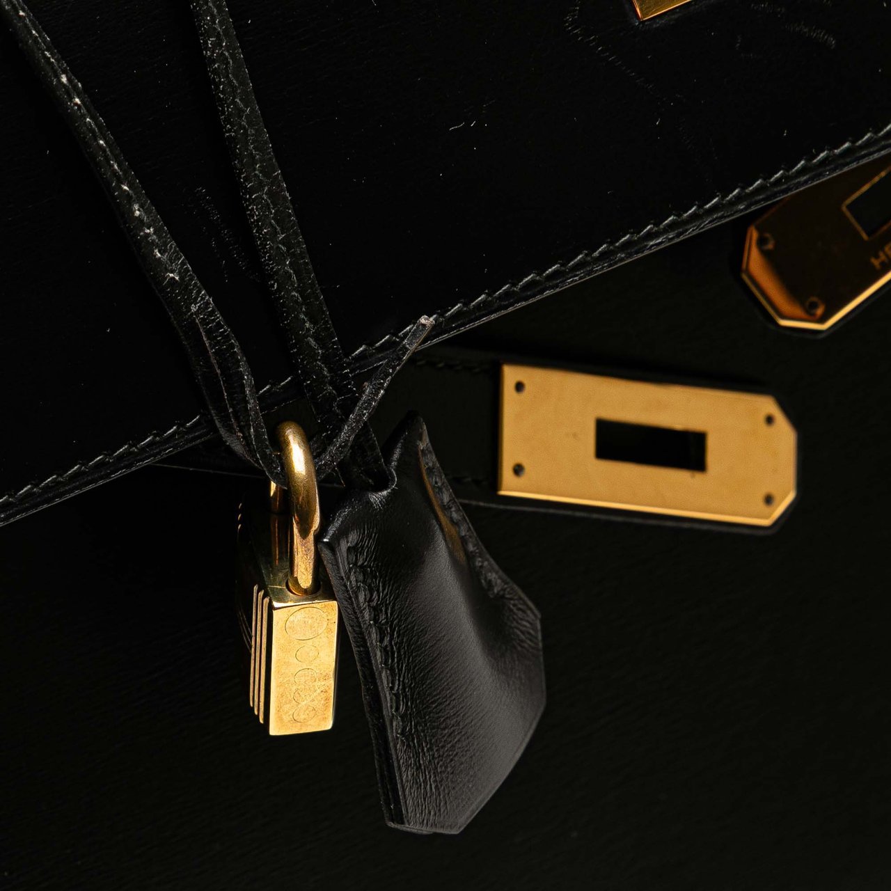 Hermès Box Calf Kelly Sellier 32 Zwart