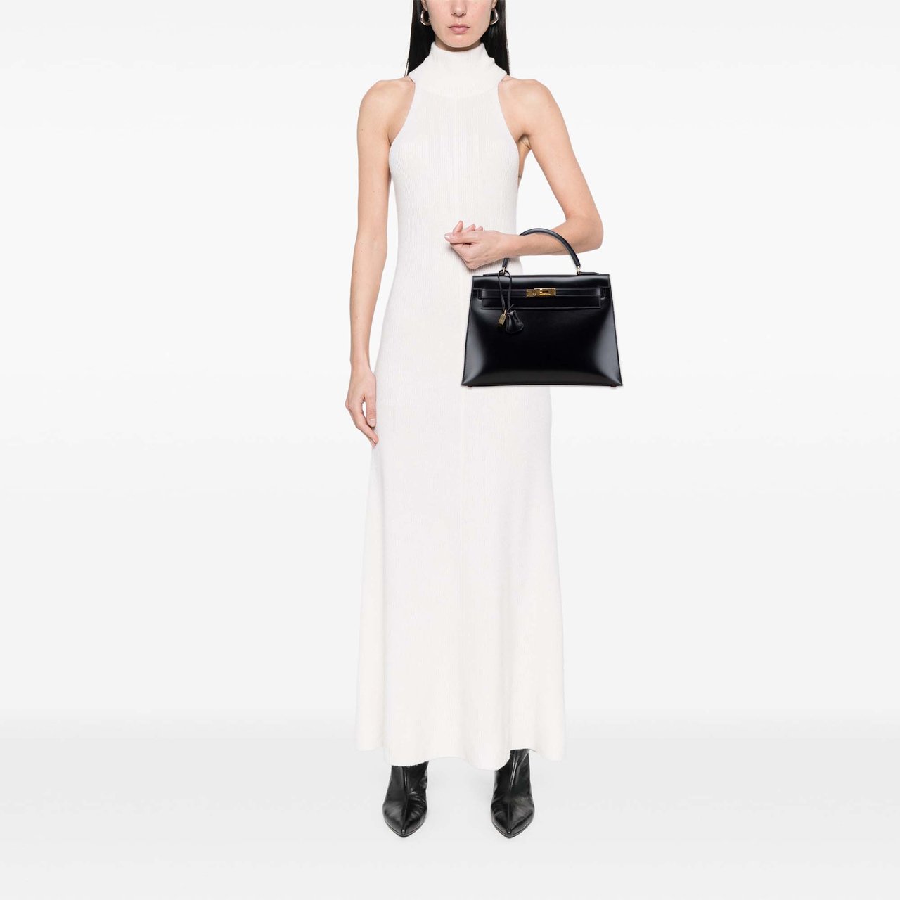 Hermès Box Calf Kelly Sellier 32 Zwart