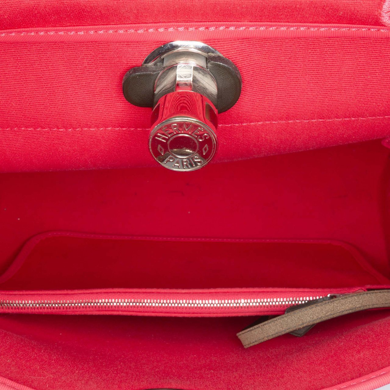 Hermès Toile Herbag Zip 31 Roze