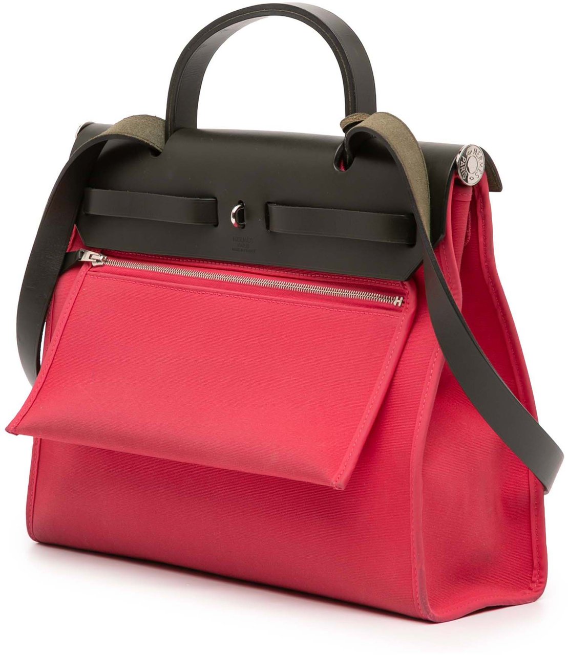 Hermès Toile Herbag Zip 31 Roze