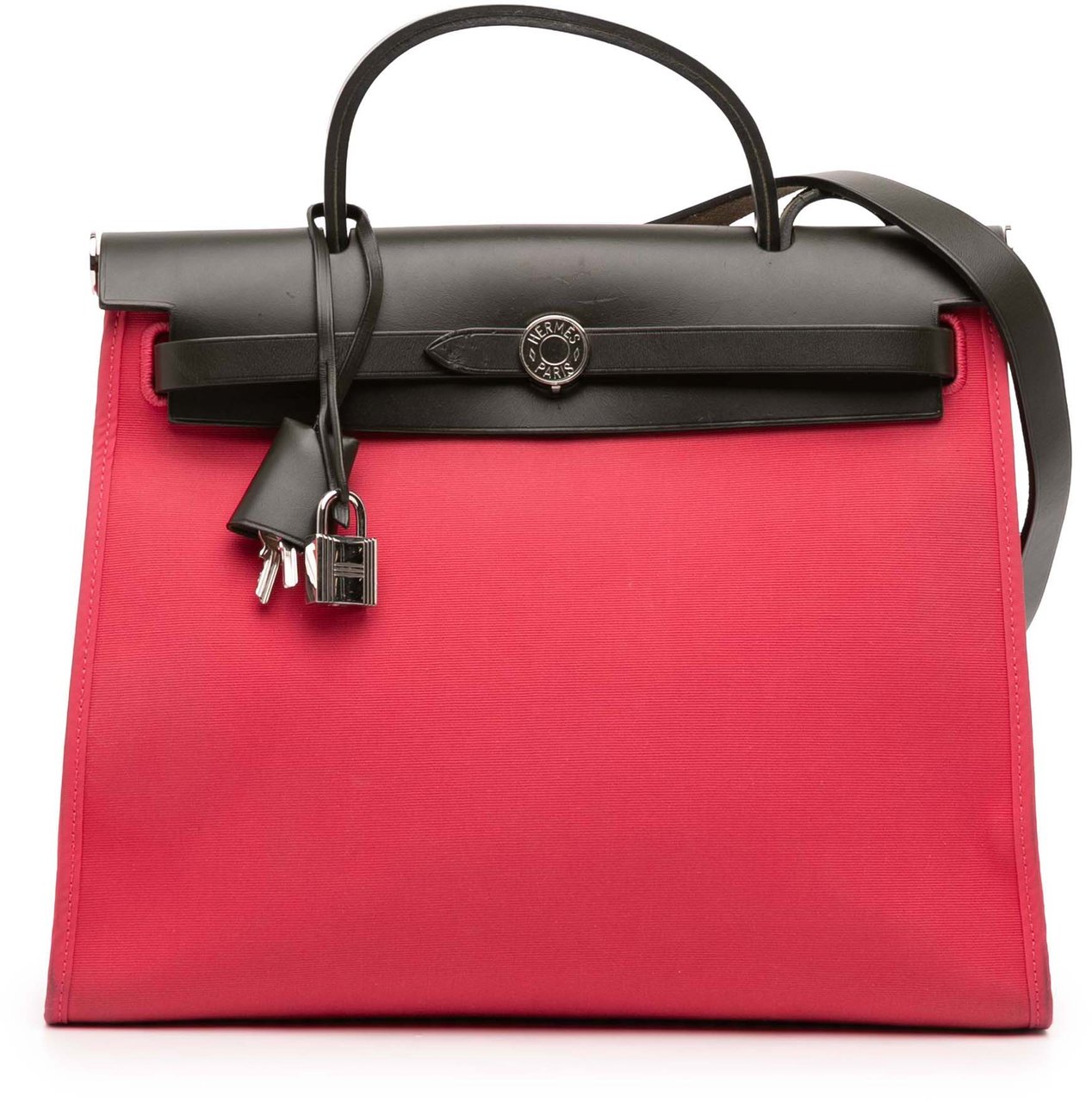 Hermès Toile Herbag Zip 31 Roze