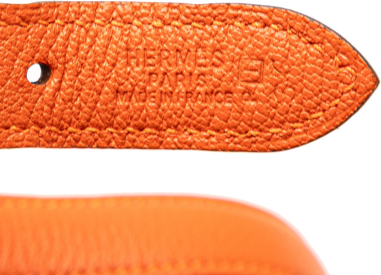 Hermès Clemence Trim Duo 24 Oranje