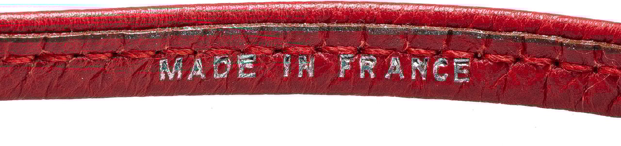 Hermès Leather Ultrasonic Dog Whistle Necklace Rood